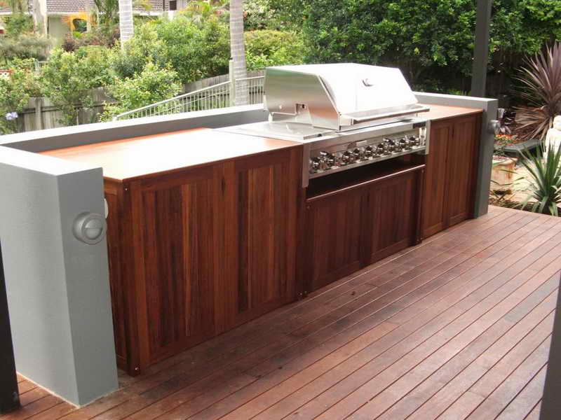 Outdoor shop timber kitchen